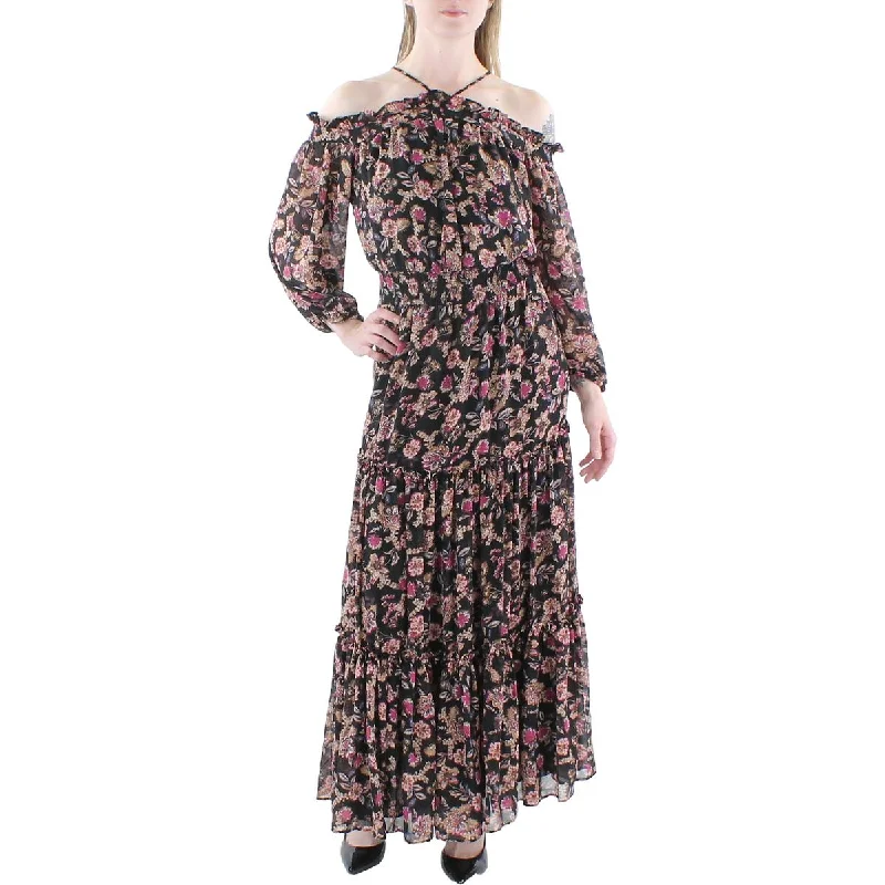 1.State Womens Floral Smocked Midi Dress