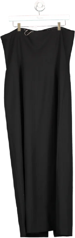 Align Black Button-down Strapless Midi Dress UK 18