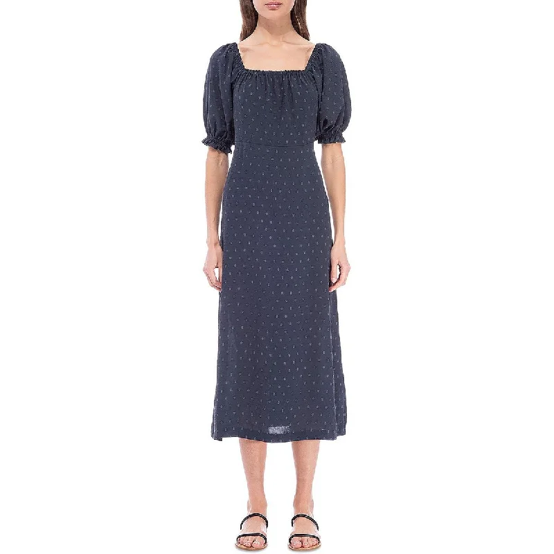 B Collection by Bobeau Womens Clip Dot Long Midi Dress