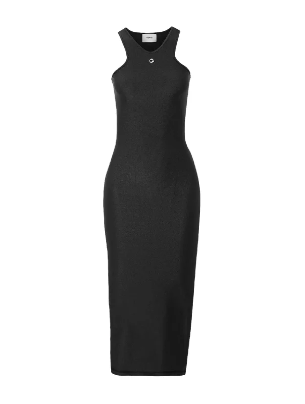 Embellished satin-jersey midi dress Fashionable Wide Leg Midi Dress
