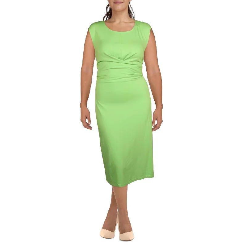 Lauren Ralph Lauren Womens Knit Sleeveless Midi Dress