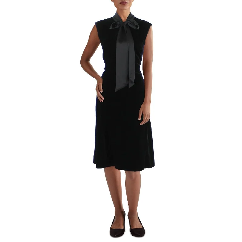 Lauren Ralph Lauren Womens Velvet Calf Midi Dress