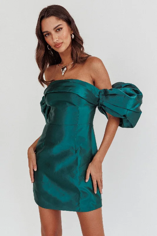 Lovers Rock Puff Sleeve Strapless Mini Dress Hunter Green Comfortable Linen Mini Dress Lovers Rock Puff Sleeve Strapless Mini Dress Hunter Green Comfortable Linen Mini Dress