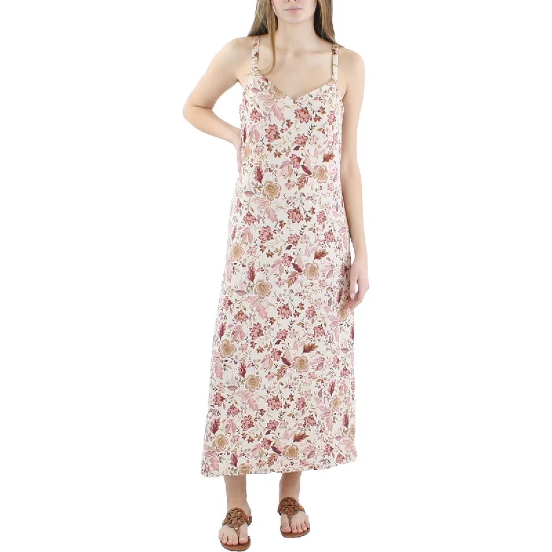 MSK Womens Jersey Floral Midi Dress