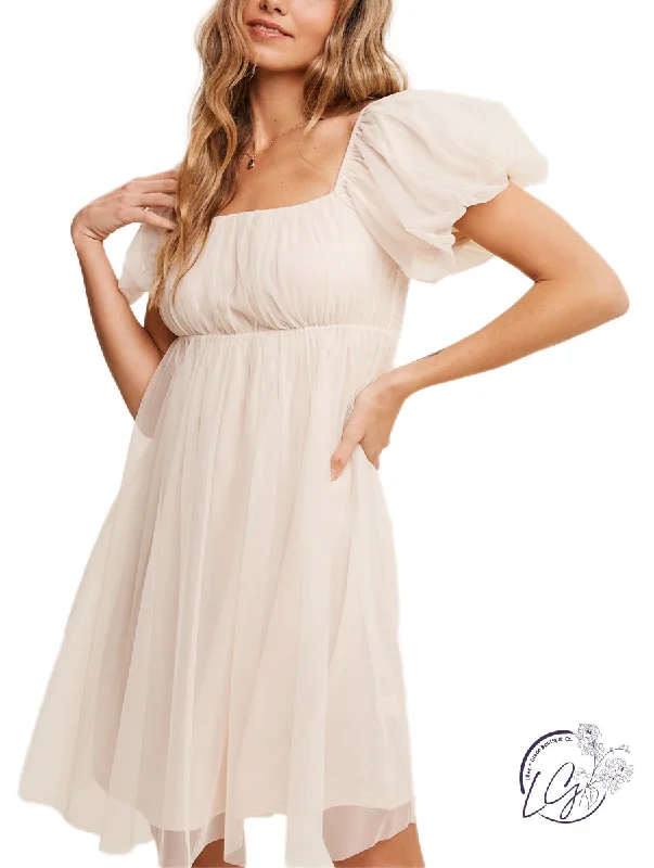 Magical Dreams Mesh Mini Dress Fashionable Button-Front Mini Dress