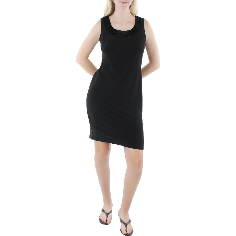 R&M Richards Womens Jersey Sleeveless Midi Dress Cozy T-shirt Midi Dress