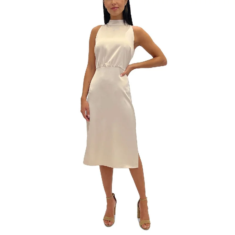 Sam Edelman Womens High Neck Calf Midi Dress Fashionable One-Shoulder Midi Dress