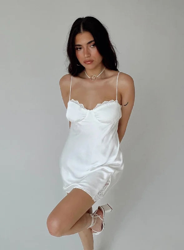 Snowbird Mini Dress White Petite Chic Sleeveless Mini Dress