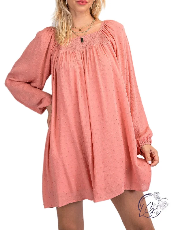 Swiss Dot Dreams Mini Dress Classic Floral Print Mini Dress