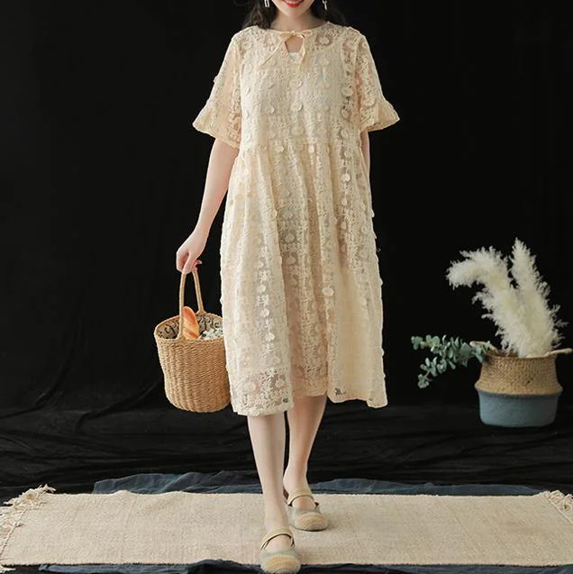 Buy tulle two pieces Robes Omychic Work Outfits nude Maxi Dresses Summer