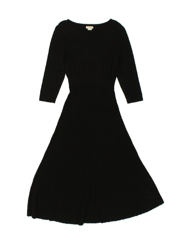 FAT FACE Womens Long Sleeve Maxi Dress UK 12 Medium  Black