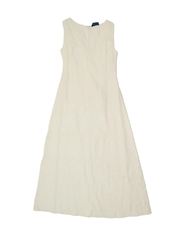 LINEA EMME Womens Sleeveless Maxi Dress UK 12 Medium White