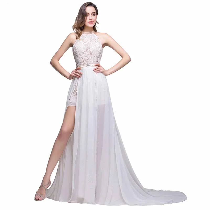 Women Sexy Evening Gown Fishtail Maxi Dress Split Maxi Long Dress