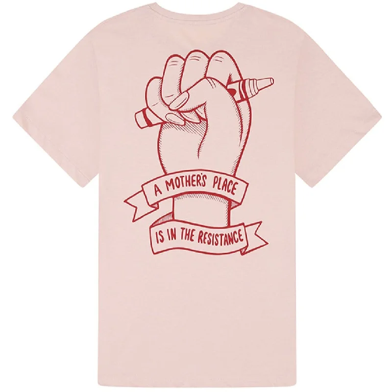 A Mother's Place is in the Resistance Dusky Pink T-Shirt