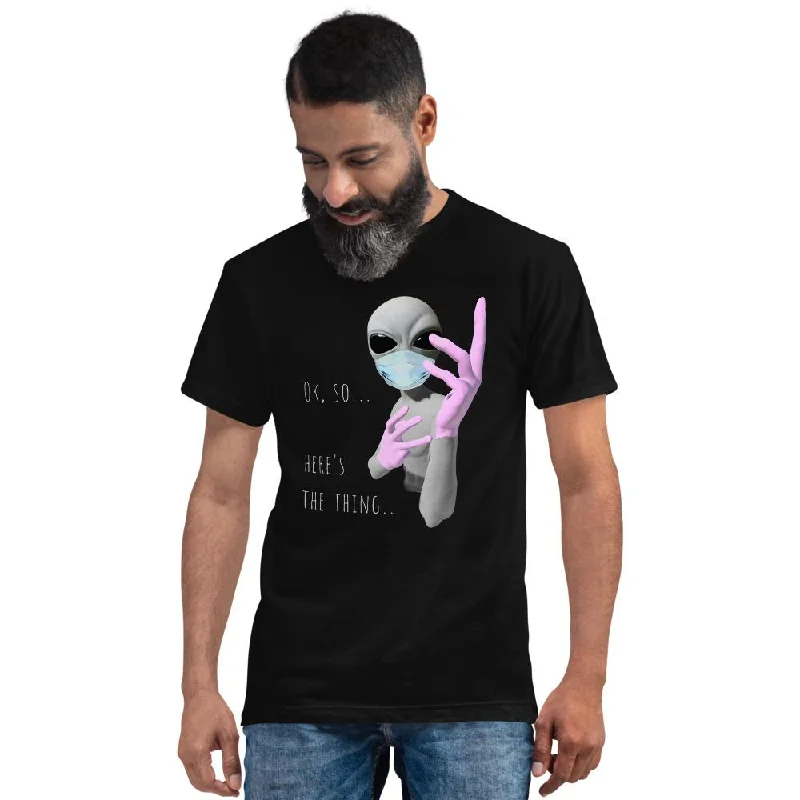 Alien Nurse (Thing) - Unisex Eco Sustainable T-Shirt Plaid T-Shirt Polka Dot Checkered Alien Nurse (Thing) - Unisex Eco Sustainable T-Shirt Plaid T-Shirt Polka Dot Checkered