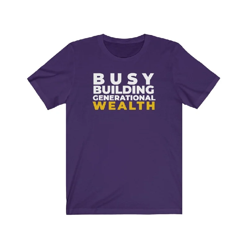 Busy Building Generational Wealth | Unisex T-Shirt Houndstooth Herringbone Solid