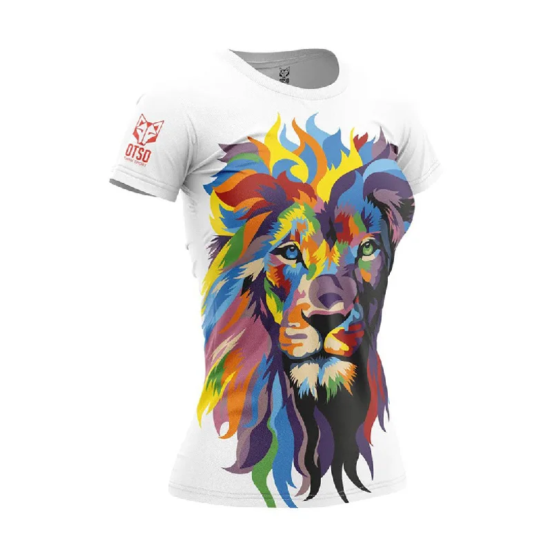 NEW Women's T-Shirt Be A Lion Graphic T-Shirt Round Neck Polyester