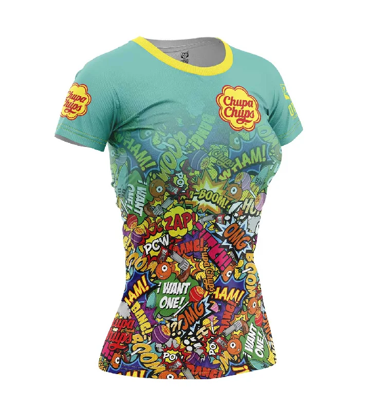 Women's T-Shirt Chupa Chups Comic Machine Wash Dry Clean Hand Wash