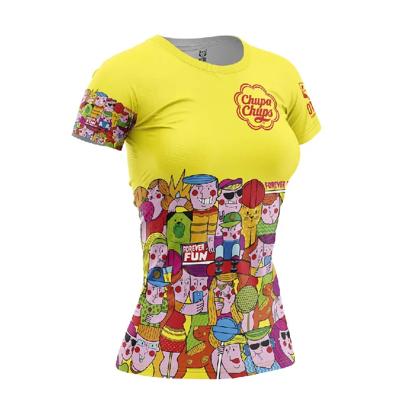 Women's T-Shirt Chupa Chups Forever Fun Hooded Caped Shawl Collar