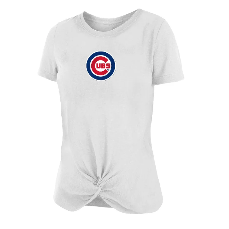 Chicago Cubs New Era Women's 2-Hit Front Twist Burnout T-Shirt - White Ribbed T-Shirt High Neck Heavyweight Chicago Cubs New Era Women's 2-Hit Front Twist Burnout T-Shirt - White Ribbed T-Shirt High Neck Heavyweight
