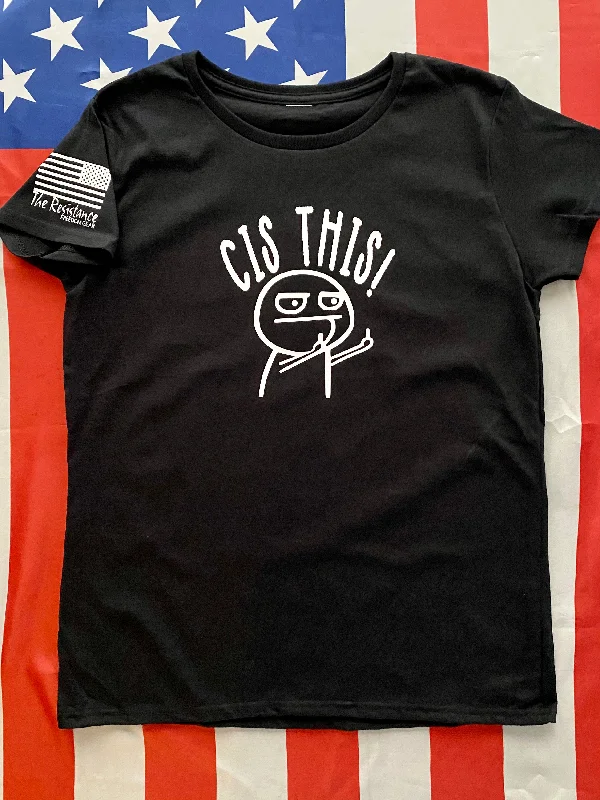 CIS This! Women’s/Unisex tee Graphic T-Shirt Round Neck Polyester