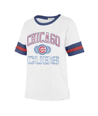 CHICAGO CUBS WOMEN SANDSTONE GAME PLAY DANI TEE Basic T-Shirt Crew Neck Short Sleeve CHICAGO CUBS WOMEN SANDSTONE GAME PLAY DANI TEE Basic T-Shirt Crew Neck Short Sleeve