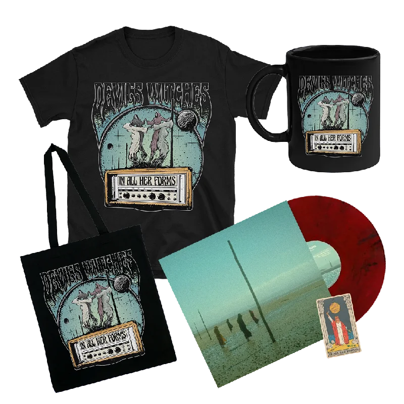 Devil's Witches - In All Her Forms Bundle - Maiden Edition Vinyl (Unsigned) + Black T-Shirt + Black Tote Bag + Black Mug Modern Contemporary Chic Devil's Witches - In All Her Forms Bundle - Maiden Edition Vinyl (Unsigned) + Black T-Shirt + Black Tote Bag + Black Mug Modern Contemporary Chic