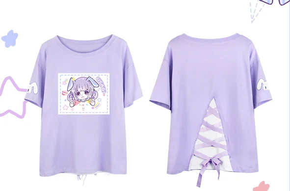 light purple T-shirt