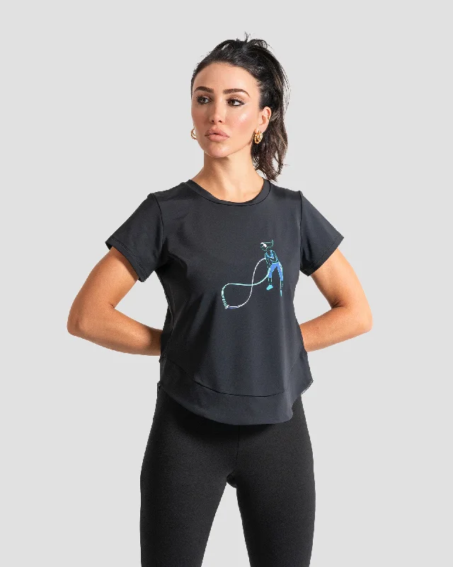 GoofyPRO Women's Cayton Core Performance T-Shirt - PB Tempo Battle Hooded Caped Shawl Collar GoofyPRO Women's Cayton Core Performance T-Shirt - PB Tempo Battle Hooded Caped Shawl Collar