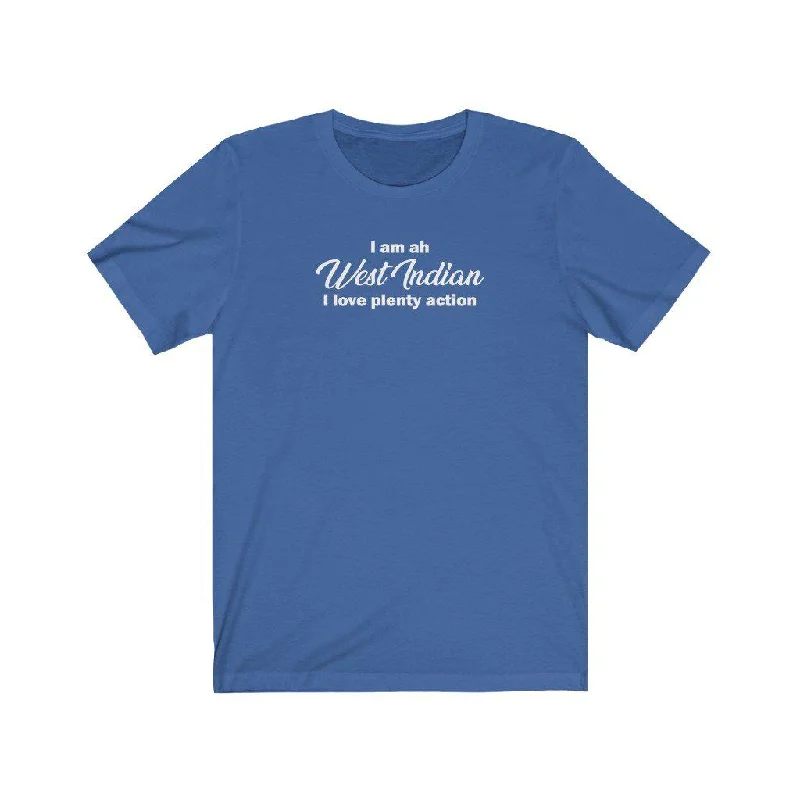 I am ah West Indian | Unisex Soca T-Shirt Houndstooth Herringbone Solid