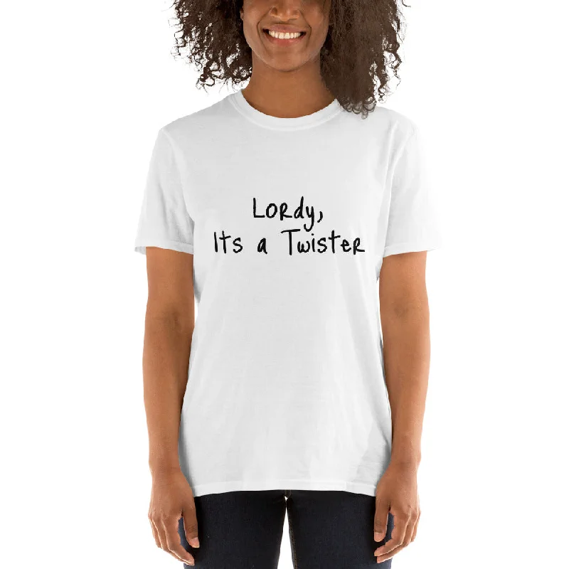 ITS A TWISTER Short-Sleeve Unisex T-Shirt Embroidered Appliqued Beaded