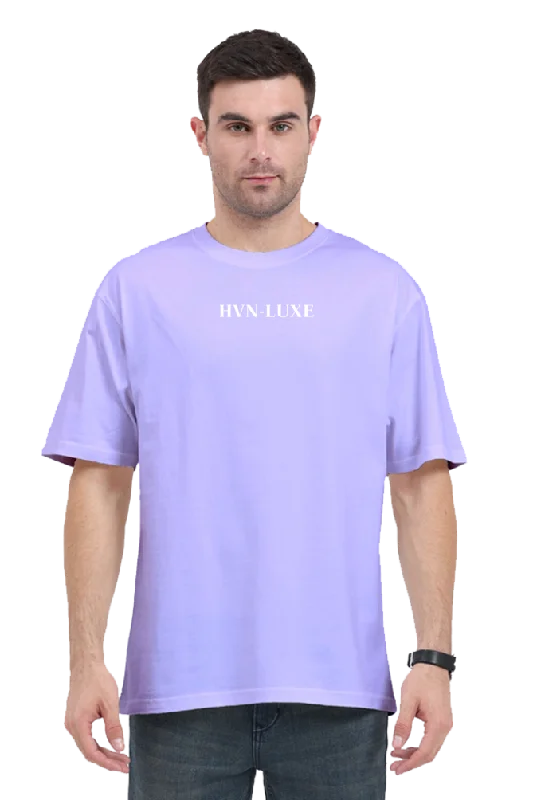 Lavender Oversized T-Shirt by HVN-LUXE. Notch Collar Peter Pan Collar Cowl Neck