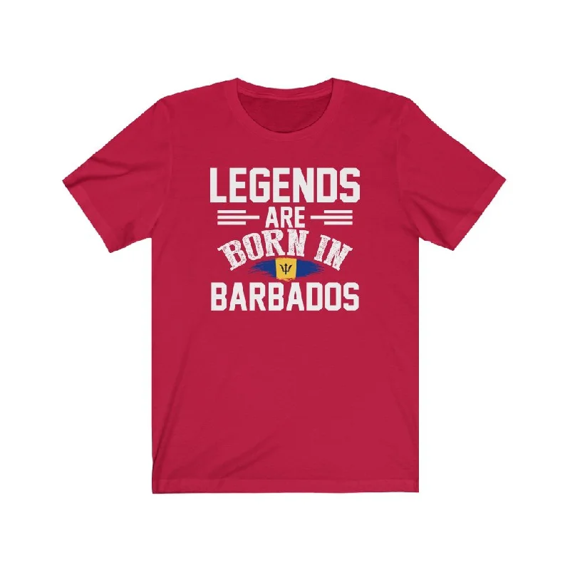 Legends are Born in Barbados | Unisex T-Shirt Hooded Caped Shawl Collar