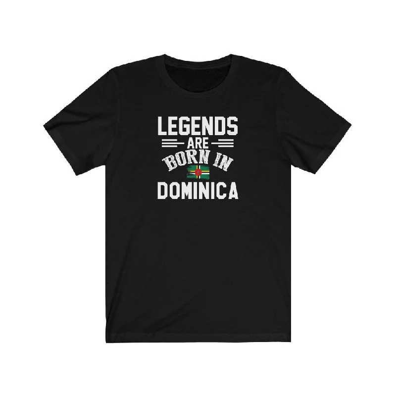 Legends are Born in Dominica | Unisex T-Shirt Welt Pockets Slit Pockets Flap Pockets
