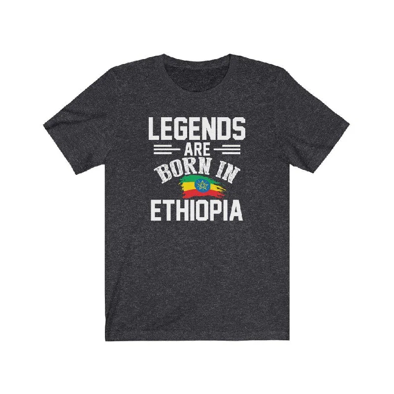 Legends are Born in Ethiopia | Unisex T-Shirt Cashmere Blend Cotton Blend Poly Blend Legends are Born in Ethiopia | Unisex T-Shirt Cashmere Blend Cotton Blend Poly Blend