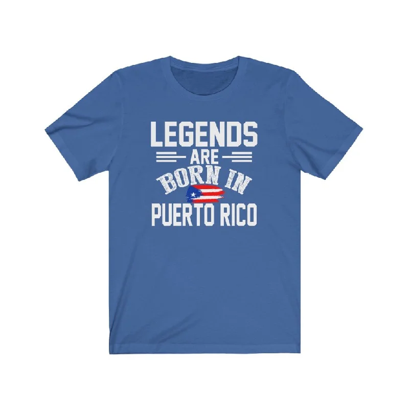 Legends are Born in Puerto Rico | Unisex T-Shirt Print Jacquard Patchwork