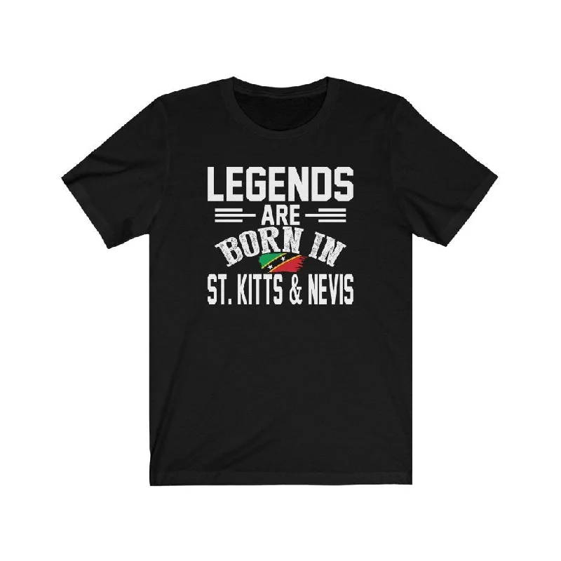 Legends are Born in St. Kitts & Nevis | Unisex T-Shirt Fitted T-Shirt Seamless Stretchy