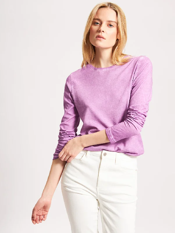 Long Sleeve Classic Crew Tee - Thistle Boxy Fit Fitted Loose