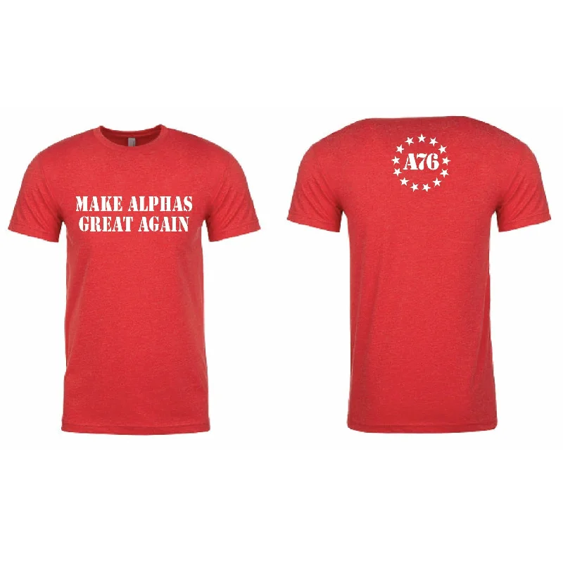 MAKE ALPHAS GREAT AGAIN Tee Spandex Blend Rayon Blend Denim Blend