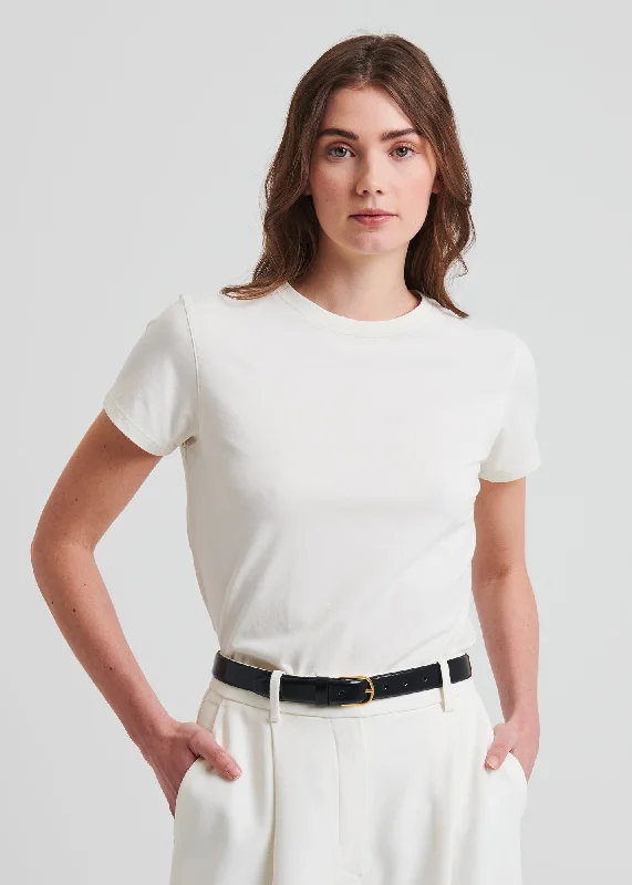 Pima Cotton Stretch Slim T-Shirt Fitted T-Shirt Seamless Stretchy