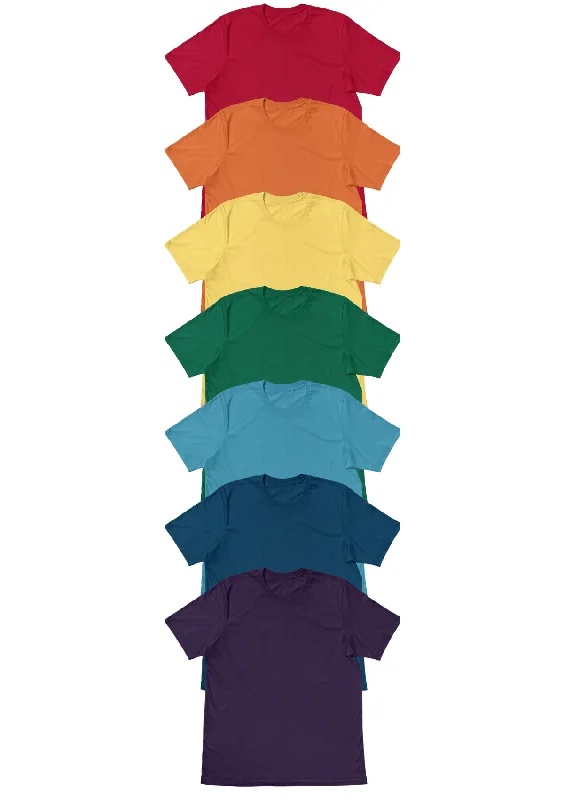 Pride Rainbow Solid Color T-Shirts Collection