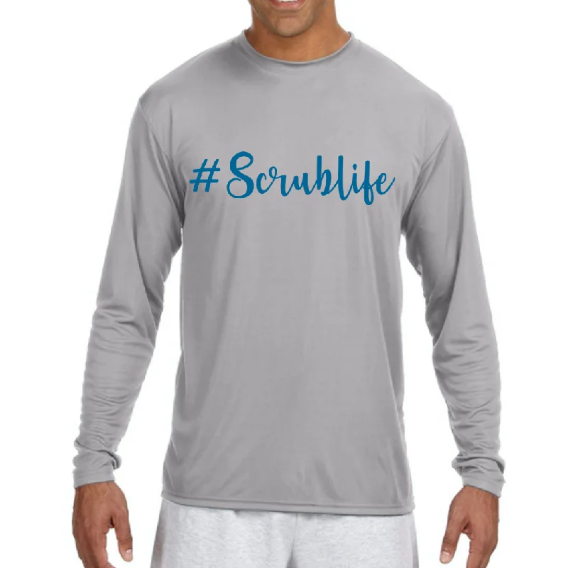 #Scrublife Performance Unisex Long Sleeve Tee Cashmere Blend Cotton Blend Poly Blend #Scrublife Performance Unisex Long Sleeve Tee Cashmere Blend Cotton Blend Poly Blend