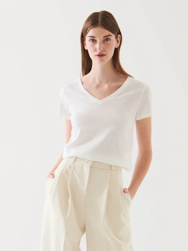 Short Sleeve V-Neck Classic Tee Hooded Caped Shawl Collar