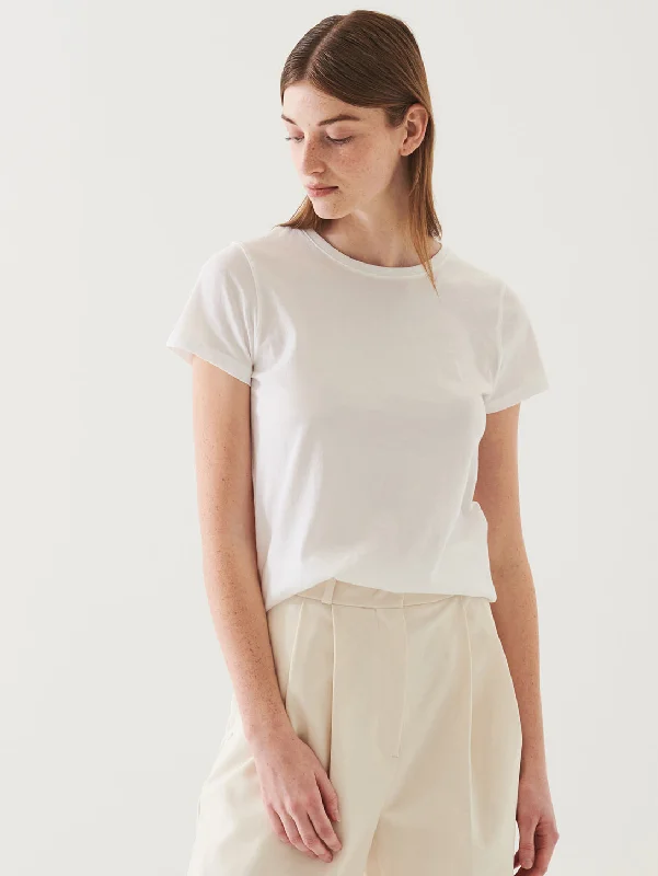 Short Sleeves Crew Tee Lace Blend Ribbed Blend Corduroy Blend
