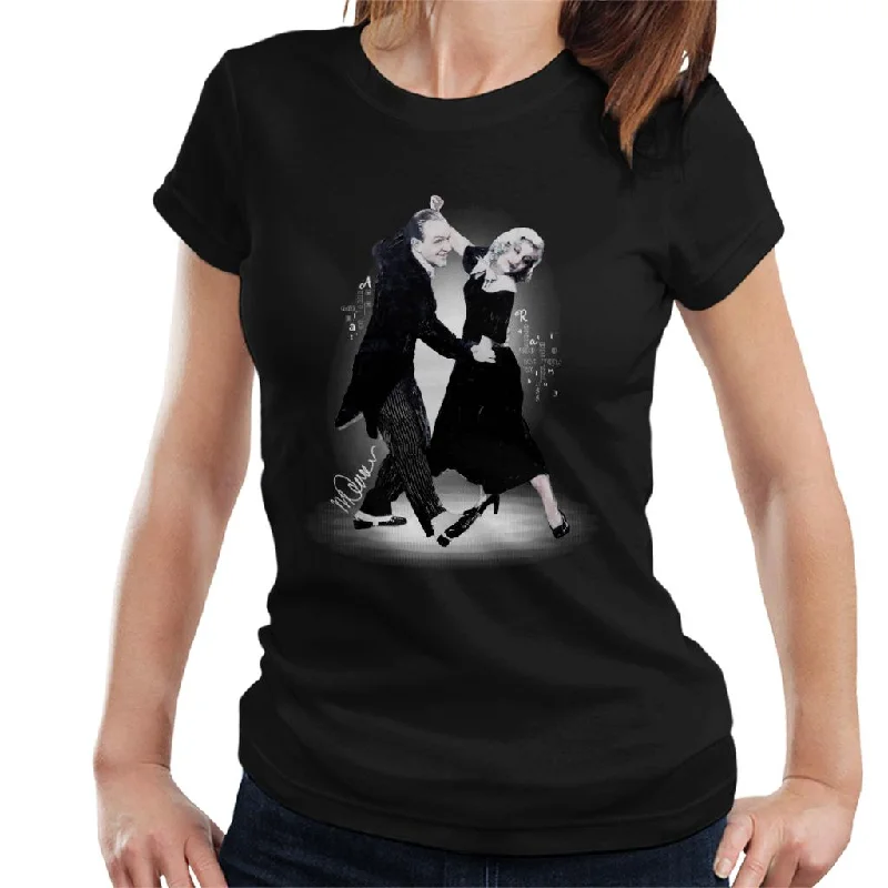 Sidney Maurer Original Portrait Of Fred Astaire Women's T-Shirt Nylon Fabric Polyester Fabric Spandex Fabric Sidney Maurer Original Portrait Of Fred Astaire Women's T-Shirt Nylon Fabric Polyester Fabric Spandex Fabric
