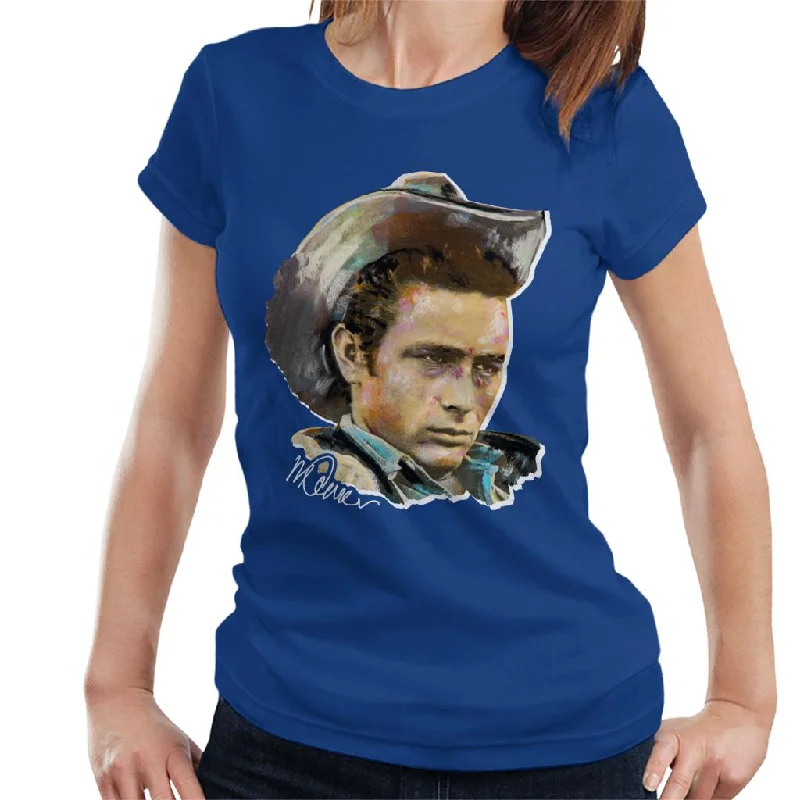 Sidney Maurer Original Portrait Of James Dean Cowboy Hat Women's T-Shirt Front Pockets Side Pockets Patch Pockets Sidney Maurer Original Portrait Of James Dean Cowboy Hat Women's T-Shirt Front Pockets Side Pockets Patch Pockets