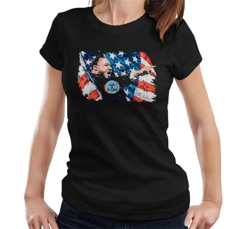 Sidney Maurer Original Portrait Of Martin Luther King Women's T-Shirt Faux Fur Fabric Real Fur Fabric Shearling Fabric Sidney Maurer Original Portrait Of Martin Luther King Women's T-Shirt Faux Fur Fabric Real Fur Fabric Shearling Fabric