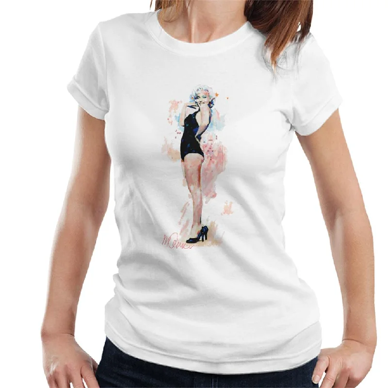 Sidney Maurer Original Portrait Of Model Marilyn Monroe Women's T-Shirt Zippered Buttoned Snapped Sidney Maurer Original Portrait Of Model Marilyn Monroe Women's T-Shirt Zippered Buttoned Snapped