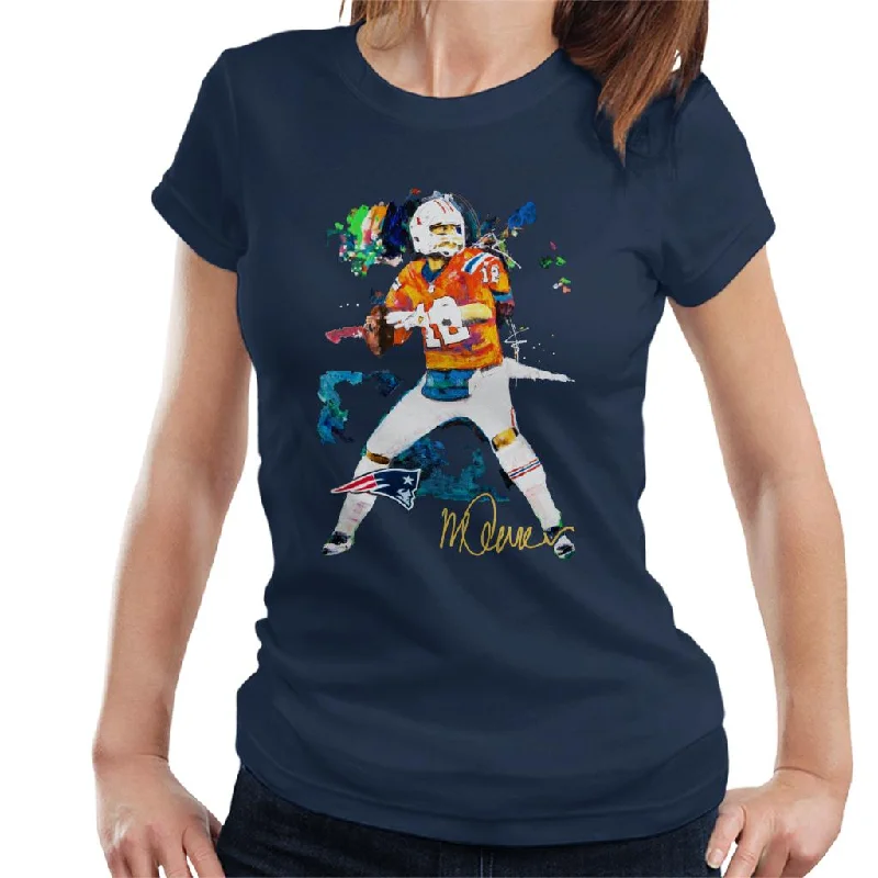 Sidney Maurer Original Portrait Of Patriots Star Tom Brady Women's T-Shirt Casual Formal Business Sidney Maurer Original Portrait Of Patriots Star Tom Brady Women's T-Shirt Casual Formal Business