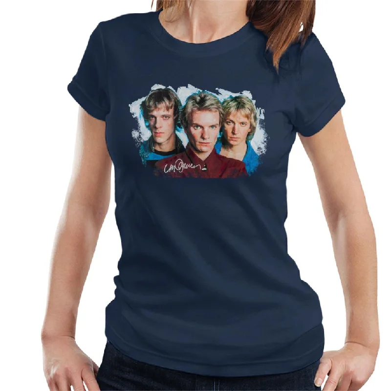 Sidney Maurer Original Portrait Of The Police Women's T-Shirt Satin Fabric Silk Fabric Chiffon Fabric Sidney Maurer Original Portrait Of The Police Women's T-Shirt Satin Fabric Silk Fabric Chiffon Fabric